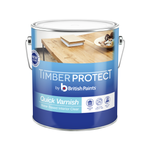Timber Protect 4L Clear Satin Water Based Interior Quick Varnish