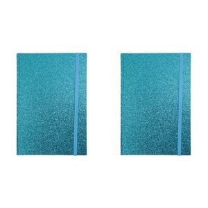 2x Lvd 21cm Notebook A5 Journal/diary Writing Stationery 80 Pages Glitter Sky