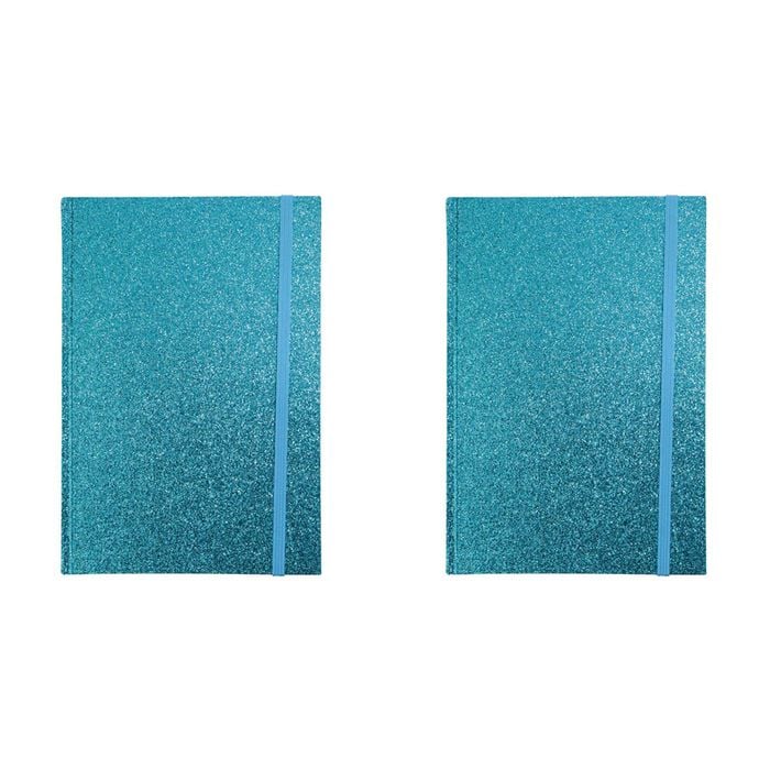 2x Lvd 21cm Notebook A5 Journal/diary Writing Stationery 80 Pages Glitter Sky