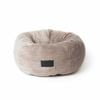 La Doggie Vita Two Tone Taupe Plush Dog Donut Bed