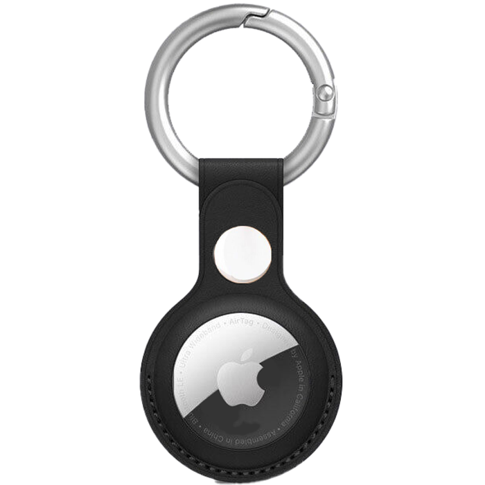 Perth Laptops For Apple AirTag Leather Case Protective Shell Location Tracker Air Tag Cover - Black