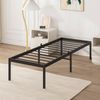 Advwin Bed Frame Single Size Metal Bed Mattress Base Black