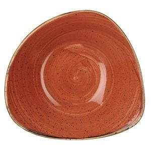 Churchill Triangle Bowls Stonecast Spiced Orange 235mm 12 Pack