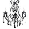 Venice Black Crystal Pendant Chandelier 3 Light