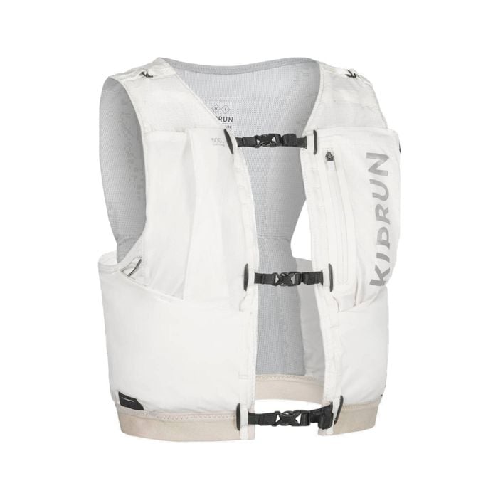 Decathlon - Unisex Trail Running Competition Water Bottle Holder Vest - Kiprun Vest 5L White - Eu 2Xs