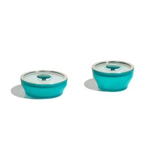 Anyday The Large Starter Set | Emerald | Glass Microwave Steamer