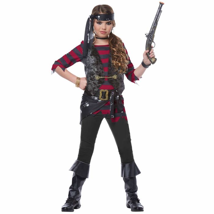 Renegade Pirate Buccaneer Caribbean Swashbuckler Book Week Girls Costume S