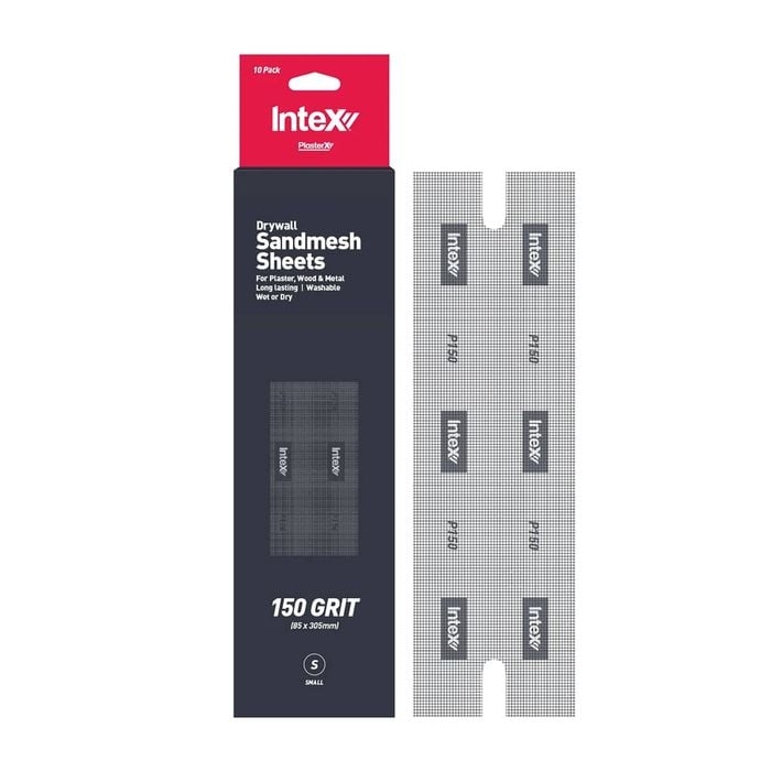 Intex PlasterX® 150Grit Small Sandpaper Sheets - 10 Pack