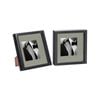 Nicola Spring 2 Piece 8 x 8 3D Shadow Box Photo Frame Set - Craft Display Picture Frame with 4 x 4 Mount - Black