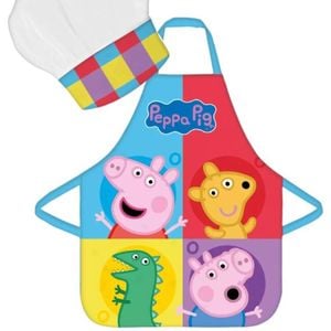 Peppa Pig Friends Kids Baking Apron And Chef Hat Set