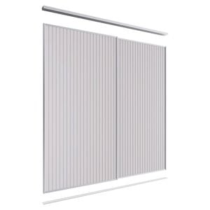 Lugna 2400 x 1801-2400mm Clear Anodised VJ Panel Wardrobe Double Sliding Doors