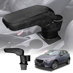 Central Armrest Storage Box with Cup Holder for Mazda CX-3 CX3 2015-Onwards Arm Rest Car Interior
