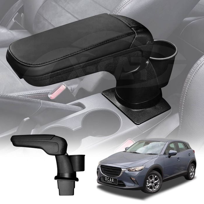 Central Armrest Storage Box with Cup Holder for Mazda CX-3 CX3 2015-Onwards Arm Rest Car Interior