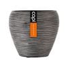Capi 15 x 13cm Black Rib Indoor Plant Pot
