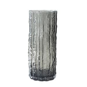 SOGA 2X Grey Diamond-Cut Glass Vase Sets – Gold Accent