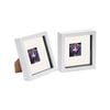 Nicola Spring 2 Piece 6 x 6 3D Shadow Box Photo Frame Set - Craft Display Picture Frame with 2 x 2 Mount - White
