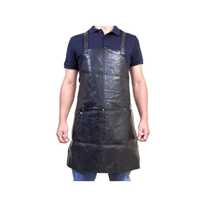 Pierre Cardin Professional Leather Apron - Black