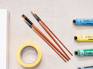Flatlay of craft materials.