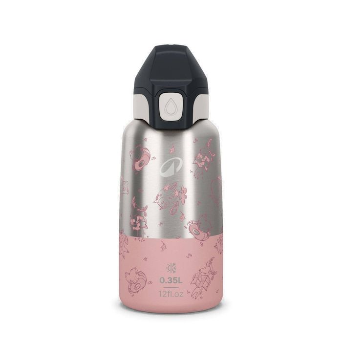 Decathlon - Kids’ 0.35 L Stainless Steel Insulated Flask With Quick Opening Hiking Cap - One Size