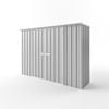 EnduraShed 3 x 0.78 x 2.12m Tall Flat Roof Garden Shed - Zincalume