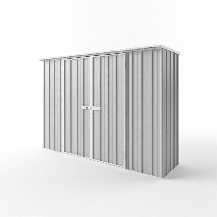 EnduraShed 3 x 0.78 x 2.12m Tall Flat Roof Garden Shed - Zincalume