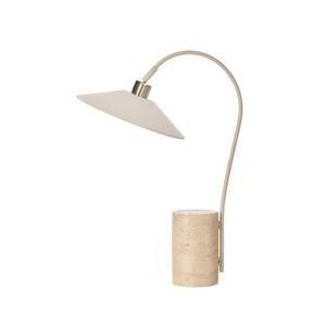 Amalfi Serra Table Lamp Beige & Antique Brass 40x30x60cm