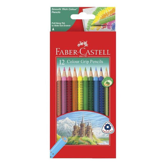 Faber-Castell Dot Grip Coloured Pencil (Pack of 12)