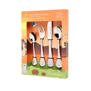 Stanley Rogers Childrens Cutlery Set 4pc Australian Animals