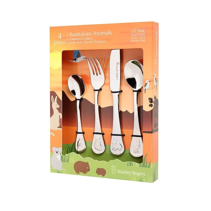 Stanley Rogers Childrens Cutlery Set 4pc Australian Animals
