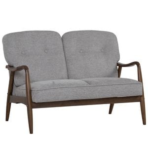 Modern Furniture FIGARO 2 Seater Sofa Walnut & Steel