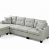 New Marcia Sectional Sofa with Chaise Linen - Cream