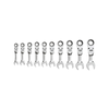 GEARWRENCH 10 Pc. 72-Tooth 12 Point Stubby Flex Head Ratcheting Combination Metric Wrench Set