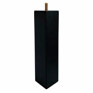 Adoored 53 x 53 x 250mm Black Square Pine Furniture Leg