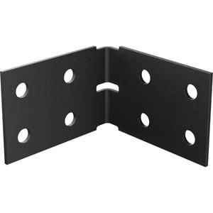 Dunnings 100 x 100 x 70 x 3mm Black Heavy Duty Angle Bracket Plate