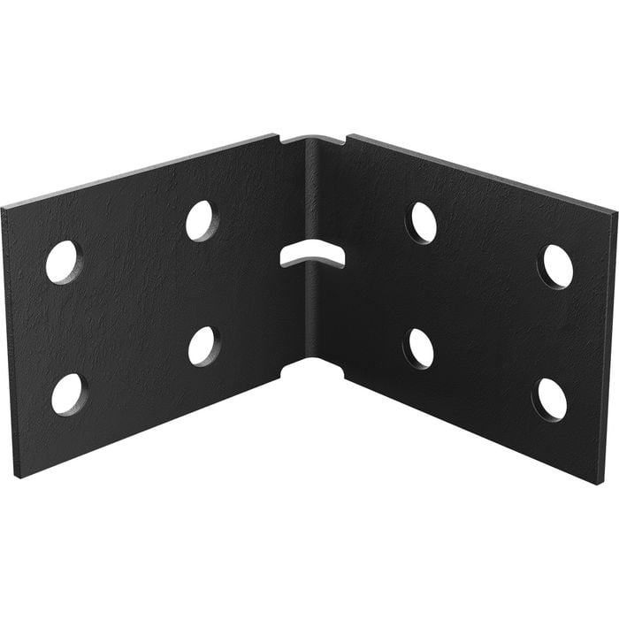 Dunnings 100 x 100 x 70 x 3mm Black Heavy Duty Angle Bracket Plate