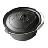 Wildtrak Round 9qt/31cm Cast Iron Camp Oven Pot Camping Outdoor Cookware Black