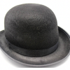 BOWLER HAT Party Vintage Costume Derby Felt Dance Halloween in Black