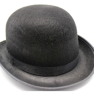BOWLER HAT Party Vintage Costume Derby Felt Dance Halloween in Black