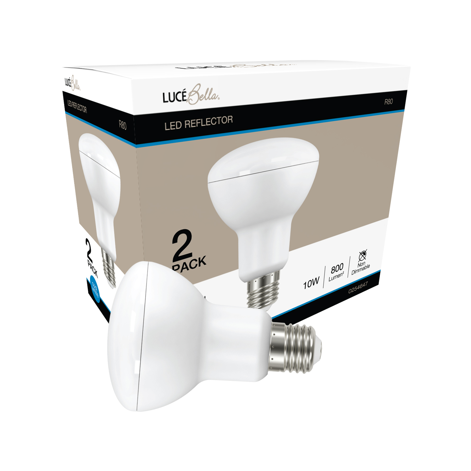Luce Bella R80 E27 LED 800lm 10W Cool White Globe 2 Pack Bunnings Australia