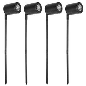 Brilliant 5W 12V Black Tate Garden Light Spike - 4 Pack