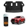 3D Third Row Seat Floor Mat for Toyota Fortuner 2015-Onwards Heavy Duty All Weather Mats Carpet