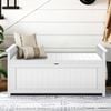 ALFORDSON Storage Bench Wooden Entryway Chest Rustic White L Size
