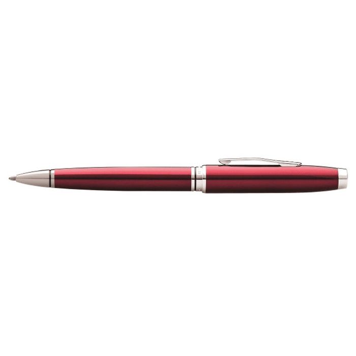 Cross Coventry Ball Point Pen Writing Stationery Medium Nib Red Lacquer/chrome