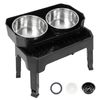 PaWz Raised Dog Bowls Adjustable Elevated Feeder Slow Feeder Lick Mat Foldable