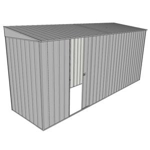 Build-A-Shed 1.2 x 4.5 x 2.0m Skillion Single Sliding Side Door Shed - Zinc