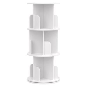 Ufurniture 3-Tier Rotating Bookshelf Corner Display Shelf Organizer Storage Rack