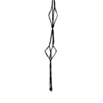 Eden Black Double Cotton Macrame Hanger