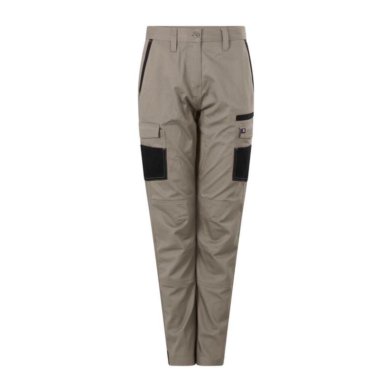 Size 10 Khaki Womens Cotton Stretch Cargo Pant