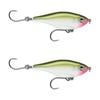 2x Rapala 8cm X Rap Twitchin' Mullet Slow Sink Glidebait Fish Lure -Olive Green