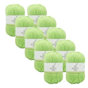 10x Malli Olive Green Blend Basic 100g Knitting/crochet Yarn Acrylic/poly